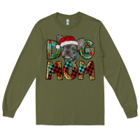 Army Green Christmas French Bulldog Mom Long Sleeve Tee - RanaPortraitStore