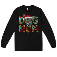 Black Christmas French Bulldog Mom Long Sleeve Tee - RanaPortraitStore