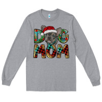 Heather Grey Christmas French Bulldog Mom Long Sleeve Tee - RanaPortraitStore