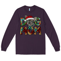 Plum Christmas French Bulldog Mom Long Sleeve Tee - RanaPortraitStore