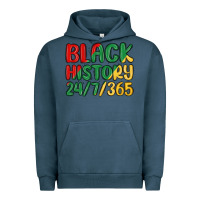 Pigment Midnight Navy black history Urban Hoodie - MaliasSmallBusiness