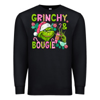 Black christmas characters and bougie Premium Sweatshirt - AdoDesignShop