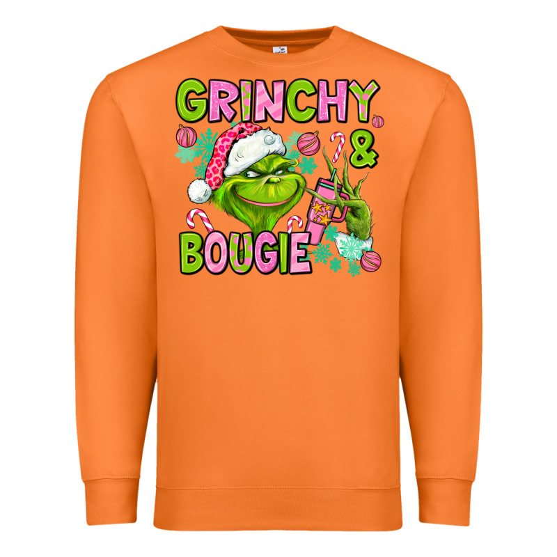 Christmas Characters And Bougie Premium Sweatshirt by AdoDesignShop | Teevron
