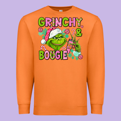 Christmas Characters And Bougie Premium Sweatshirt Designed By Adodesignshop