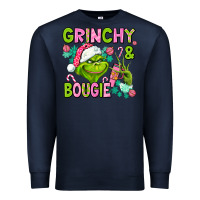 Navy christmas characters and bougie Premium Sweatshirt - AdoDesignShop