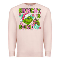 Pale Pink christmas characters and bougie Premium Sweatshirt - AdoDesignShop