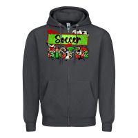 Smoke soccer sister with leopard Zipper Hoodie - Zillion Design Studio