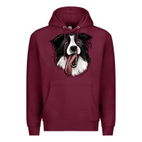 Burgundy Border Collie Premium Hoodie - Jasminsmagicworld