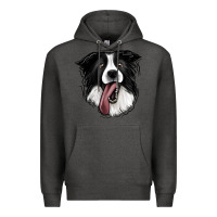 Charcoal Heather Border Collie Premium Hoodie - Jasminsmagicworld