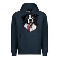 Navy Border Collie Premium Hoodie - Jasminsmagicworld