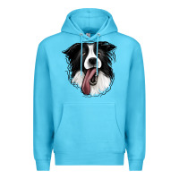 Ocean Blue Border Collie Premium Hoodie - Jasminsmagicworld
