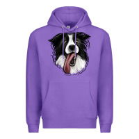 Purple Border Collie Premium Hoodie - Jasminsmagicworld
