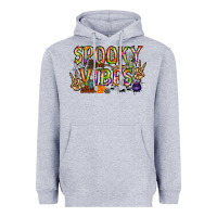 Heather Grey spooky vibes Heavyweight Hoodie - RacoonDesign