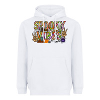 White spooky vibes Heavyweight Hoodie - RacoonDesign