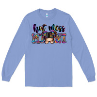 Colony Blue mess mini messy bun Long Sleeve Tee - Zillion Design Studio