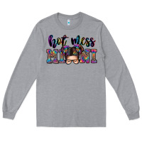 Heather Grey mess mini messy bun Long Sleeve Tee - Zillion Design Studio