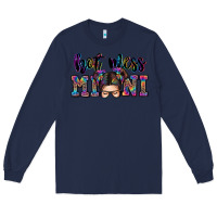 Navy mess mini messy bun Long Sleeve Tee - Zillion Design Studio