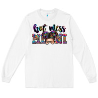 White mess mini messy bun Long Sleeve Tee - Zillion Design Studio