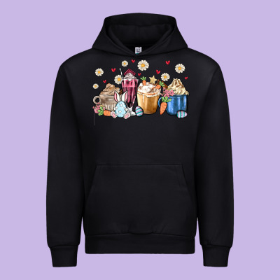 Easter Coffee Cups Urban Hoodie Designed By Maliassmallbusiness