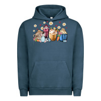 Pigment Midnight Navy easter coffee cups Urban Hoodie - MaliasSmallBusiness