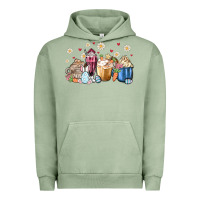 Pigment Oil Green easter coffee cups Urban Hoodie - MaliasSmallBusiness