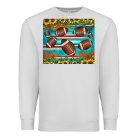 Dove Grey football turquoise sunflower Premium Sweatshirt - JahusDesignShop