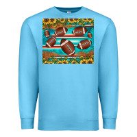 Ocean Blue football turquoise sunflower Premium Sweatshirt - JahusDesignShop