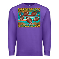 Purple football turquoise sunflower Premium Sweatshirt - JahusDesignShop