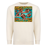 Sandshell football turquoise sunflower Premium Sweatshirt - JahusDesignShop