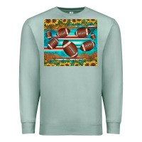 Seafoam football turquoise sunflower Premium Sweatshirt - JahusDesignShop