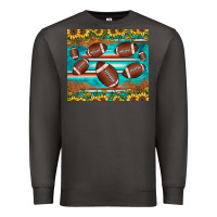 Smoke football turquoise sunflower Premium Sweatshirt - JahusDesignShop