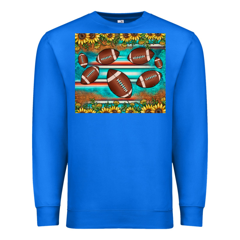 Football Turquoise Sunflower Premium Sweatshirt by JahusDesignShop | Teevron