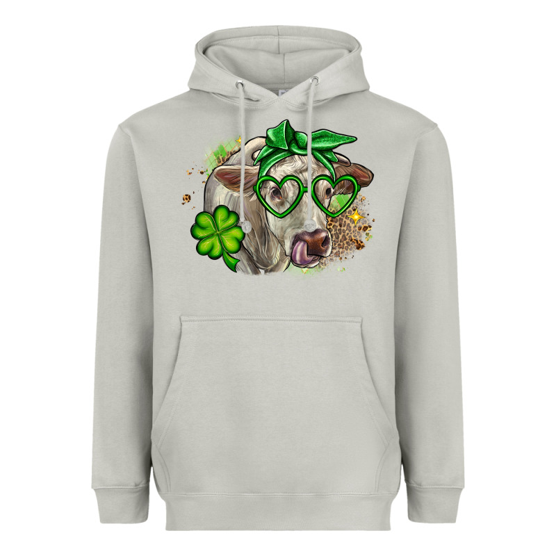 Charolais St. Patrick's Day Heavyweight Hoodie by OliviaCreatesArt | Teevron