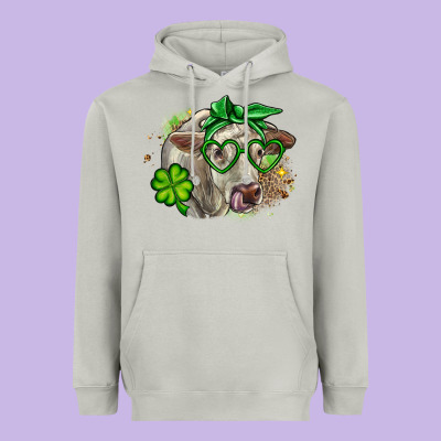 Charolais St. Patrick's Day Heavyweight Hoodie Designed By Oliviacreatesart