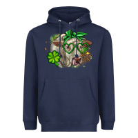 Navy Charolais St. Patrick's Day Heavyweight Hoodie - OliviaCreatesArt