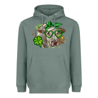 Sage Charolais St. Patrick's Day Heavyweight Hoodie - OliviaCreatesArt