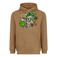 Toasted Coconut Charolais St. Patrick's Day Heavyweight Hoodie - OliviaCreatesArt