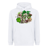 White Charolais St. Patrick's Day Heavyweight Hoodie - OliviaCreatesArt
