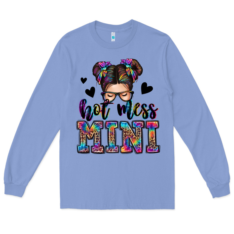 Mess Mini Messy Bun Long Sleeve Tee by Zillion Design Studio | Teevron