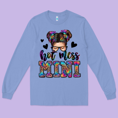 Mess Mini Messy Bun Long Sleeve Tee Designed By Zillion Design Studio