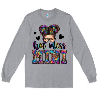 Heather Grey mess mini messy bun Long Sleeve Tee - Zillion Design Studio