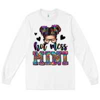 White mess mini messy bun Long Sleeve Tee - Zillion Design Studio