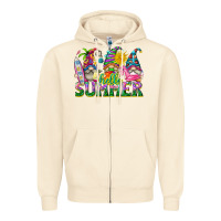 Sandshell hello summer gnome Zipper Hoodie - texasbilliewilder