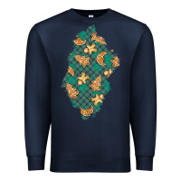 Navy christmas gingerbread cookies patch Premium Sweatshirt - BundleAndBundleShop
