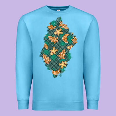 Christmas Gingerbread Cookies Patch Premium Sweatshirt Designed By Bundleandbundleshop