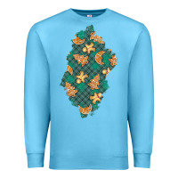 Ocean Blue christmas gingerbread cookies patch Premium Sweatshirt - BundleAndBundleShop