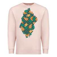 Pale Pink christmas gingerbread cookies patch Premium Sweatshirt - BundleAndBundleShop