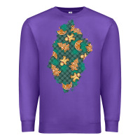 Purple christmas gingerbread cookies patch Premium Sweatshirt - BundleAndBundleShop