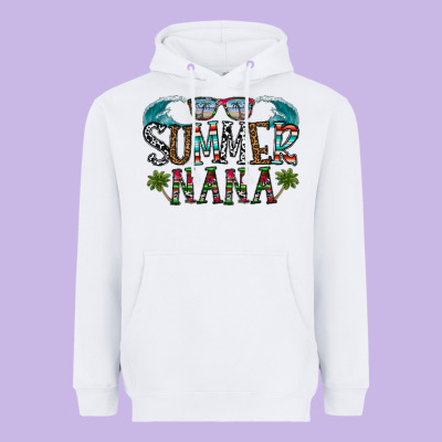 Summer Nana Heavyweight Hoodie Designed By Cowhidedigitalart