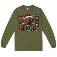Army Green Christmas Labrador Dog Mom Long Sleeve Tee - RanaPortraitStore